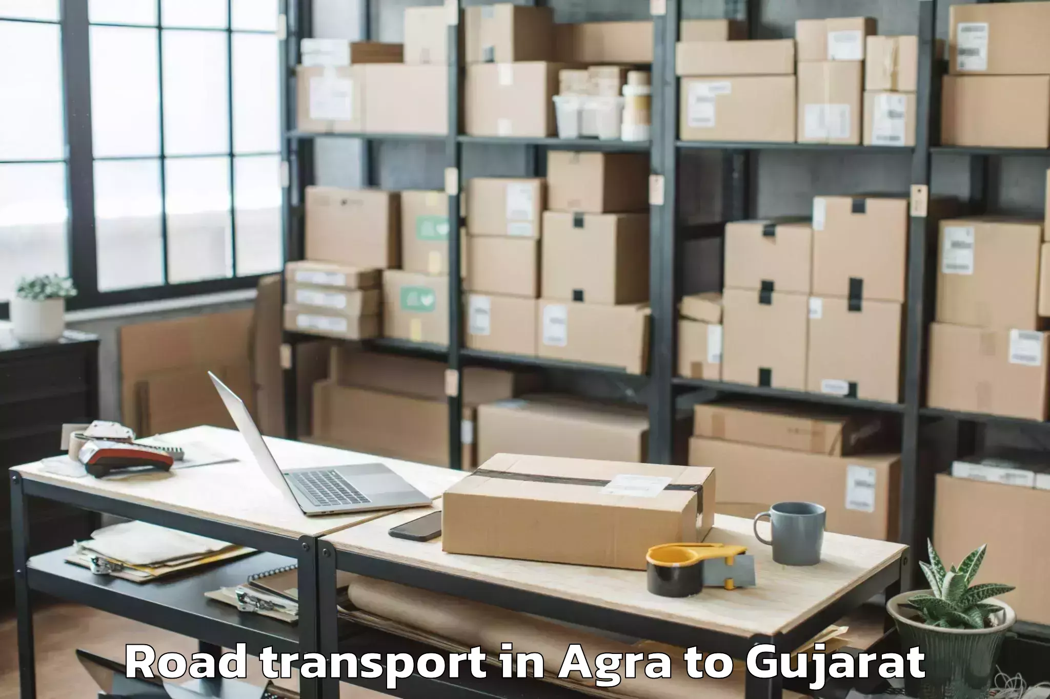 Book Agra to Katodara Road Transport Online